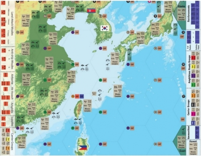<em>CSIS의 중국의 대만침공 워게임 작전 지도. /자료=CSIS</em>
