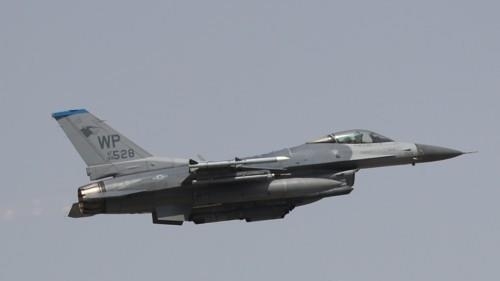 연합훈련 참가한 미 공군 F-16 /연합뉴스