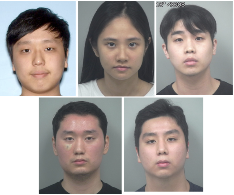 왼쪽부터 이가원, 이현지, 이준호, 이준현, 에릭 현