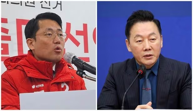 14일 공천 취소가 결정된 국민의힘 도태우(왼쪽) 대구 중·남구 후보와 더불어민주당 서울 강북을 정봉주 후보. 