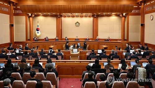 20일 서울 종로구 헌법재판소에서 윤석열 대통령의 탄핵 심판 10차 변론이 열리고 있다. /연합
