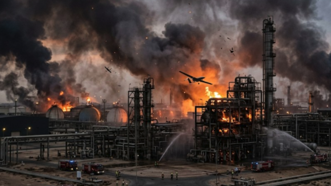 [Breaking News] 이란 드론, 쿠웨이트 석유 시설 강타... 걸프 에너지 인프라 마비 위기