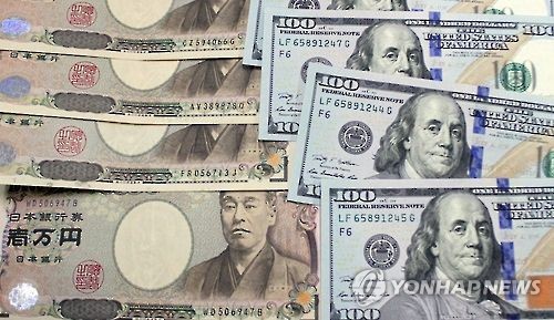 달러화와 엔화
일본 엔화 지폐와 미국 달러화 지폐